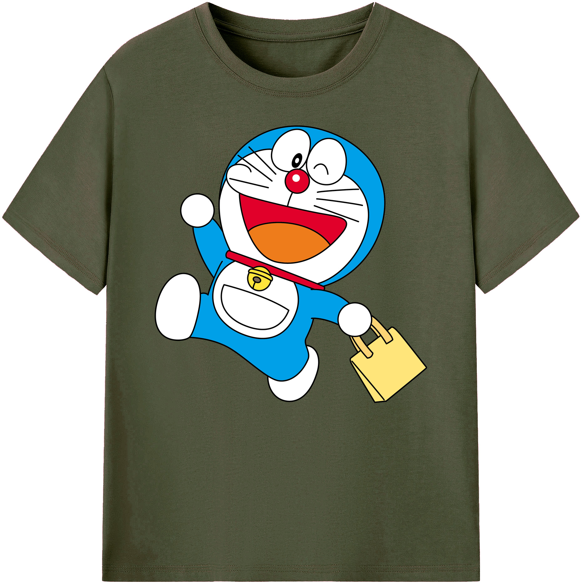 （画像用） ドラえもん Doraemon 綿100％ メンズ半袖Tシャツ｜肌触りやわらか＆通気性